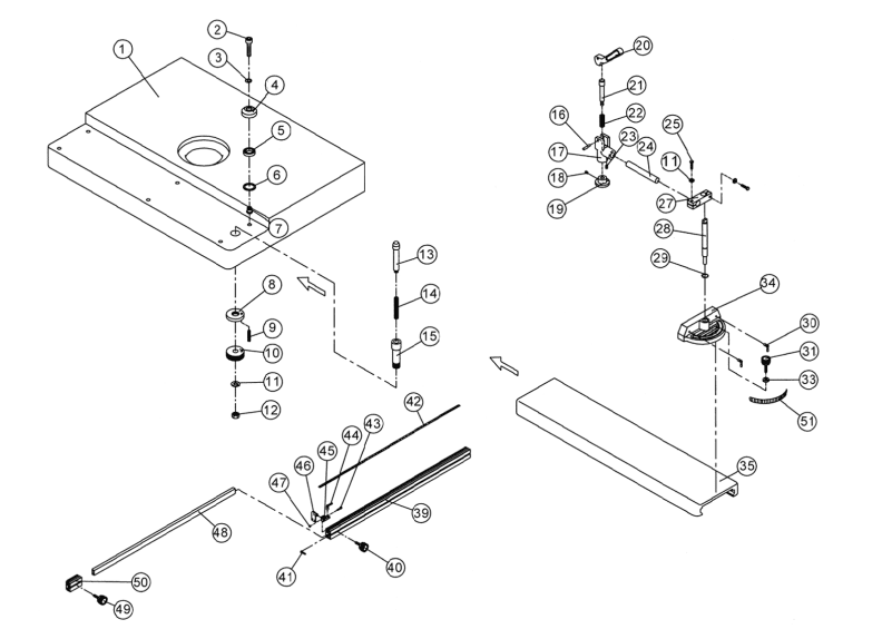 TS29 Sliding Table Assembly
